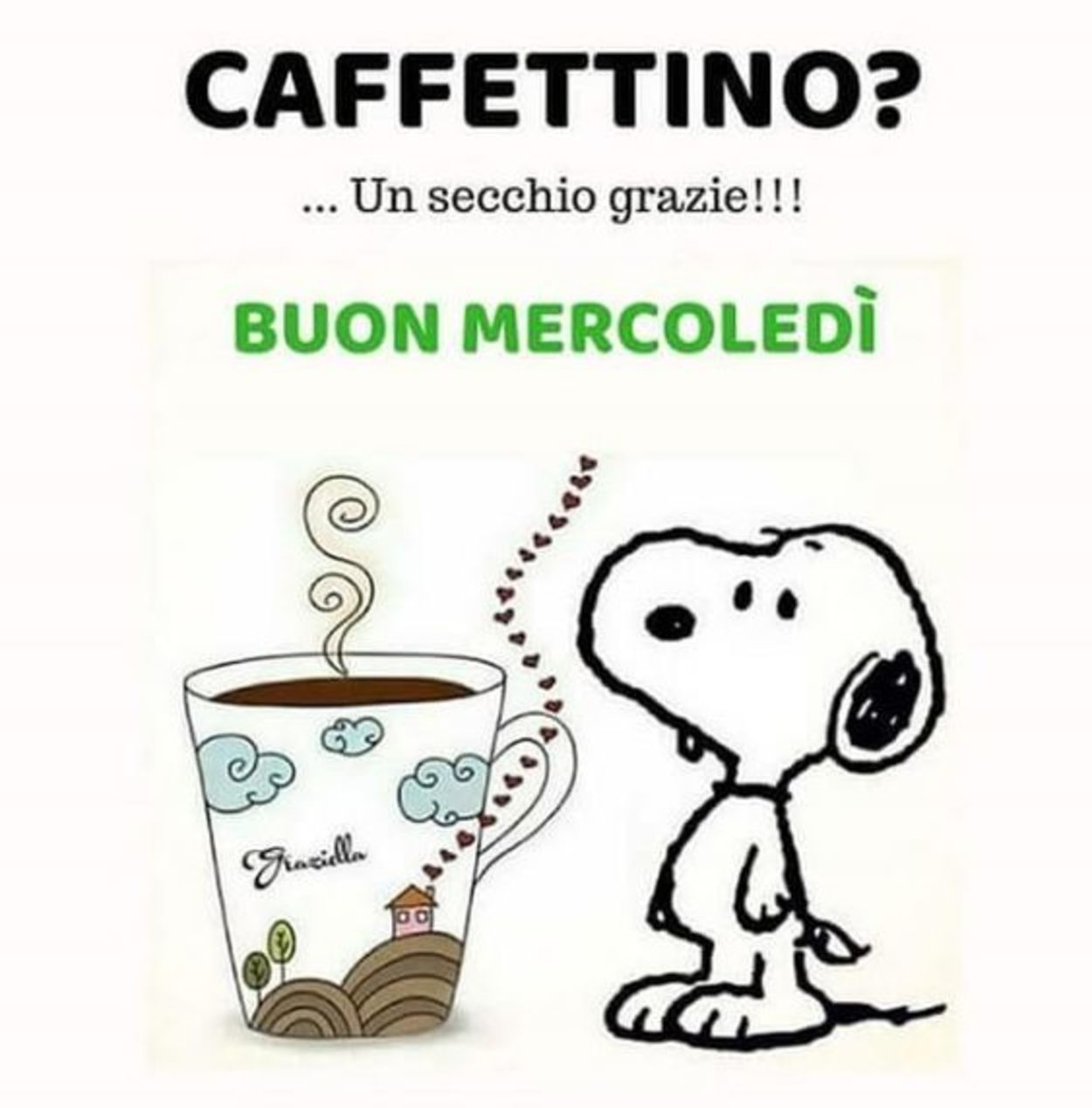 Buon mercoledì con Snoopy