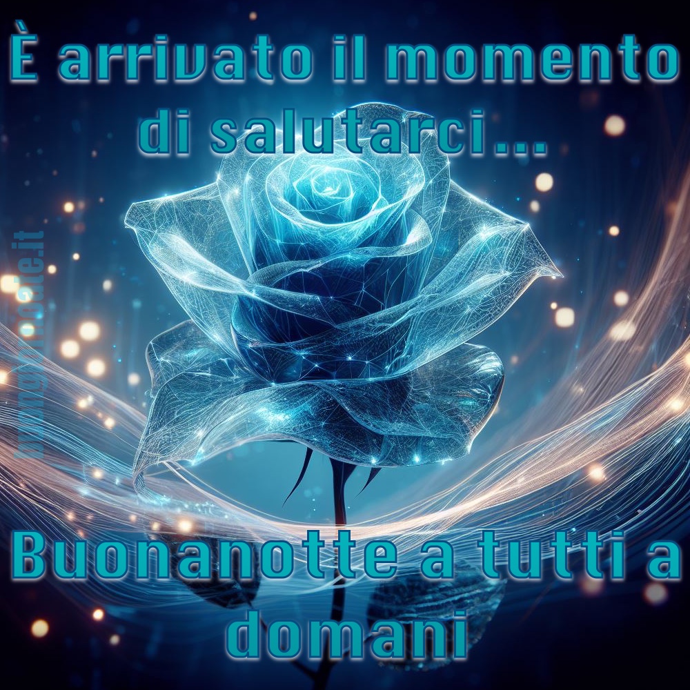 Link della buonanotte per Facebook con le rose blu